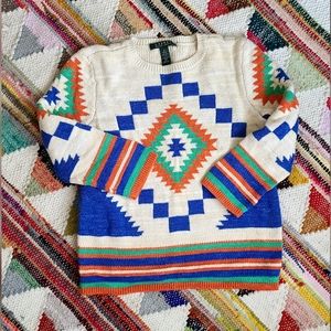 Ralph Lauren Cropped Aztec Sweater
